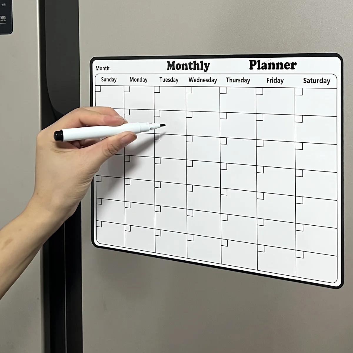 Magnetic Whiteboard Calendar - 1pc Magnetic Refrigerator Dry Erase Calendar,