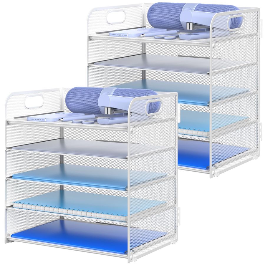 Desktop Filing Tray - Pack Letter Tray Paper Organizer 5Tier