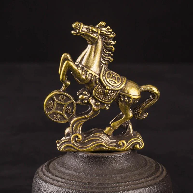 Office Furniture Suppliers - Solid Brass Zodiac Horse Statue Lucky