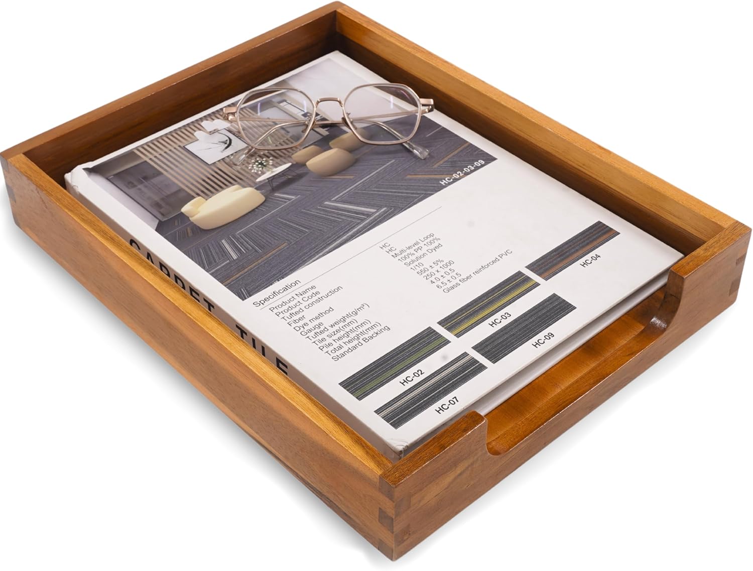 Desktop Filing Tray - Wood Letter Tray - Desktop Document