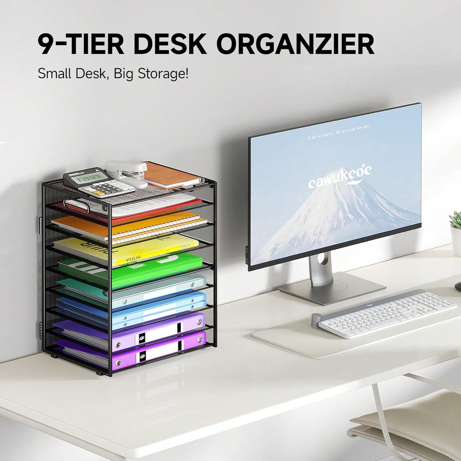 9 Tier Paper Organizer With Ha - Desktop Filing Tray 리뷰 및 가격