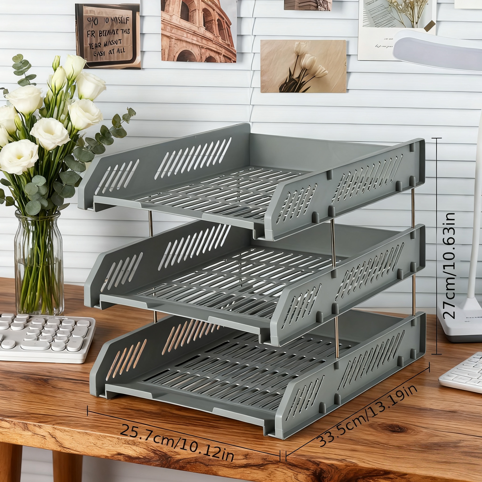 Three-Layer File Rack, Folder  - Desktop Filing Tray 리뷰 및 가격