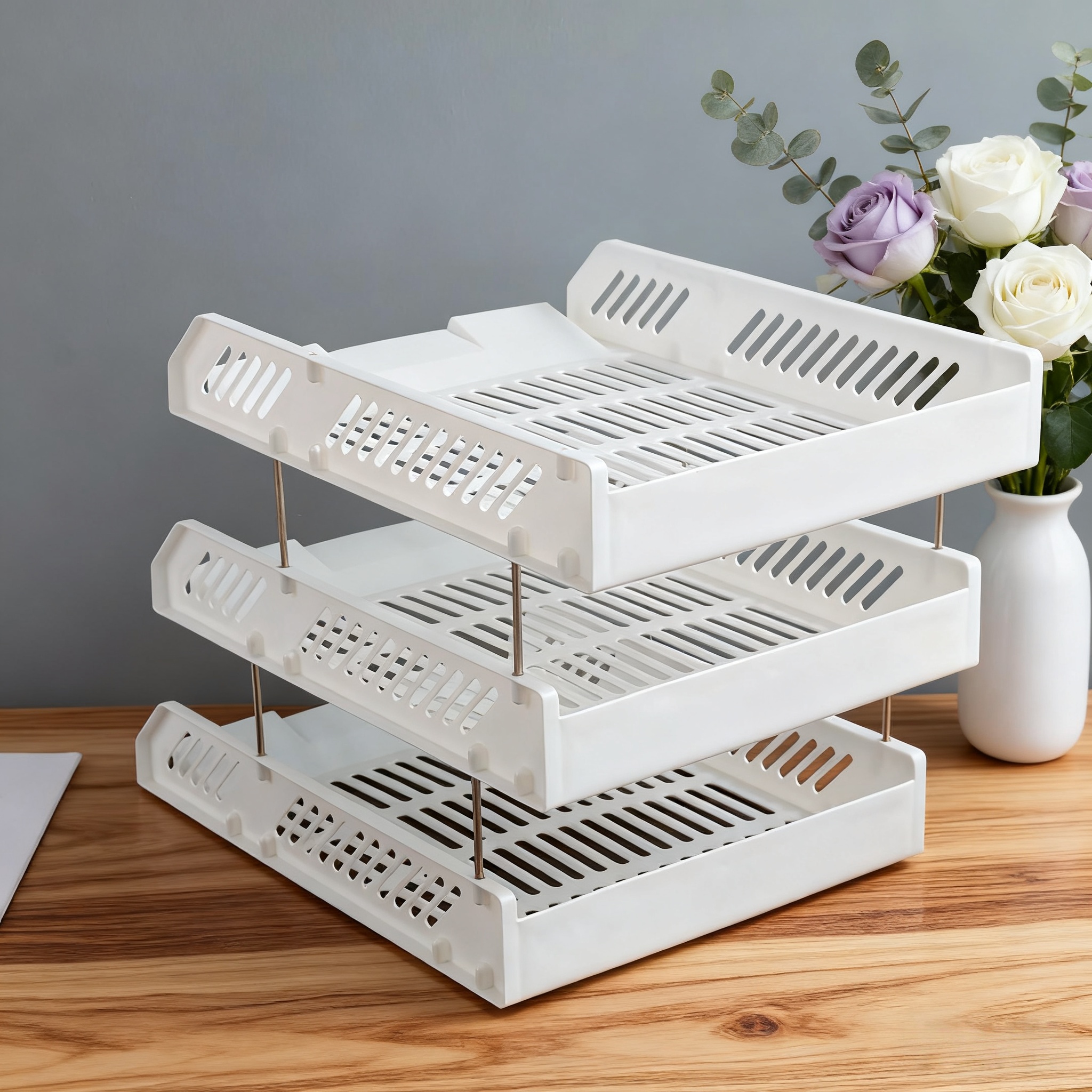 Three-Layer File Rack, Folder  - Desktop Filing Tray 리뷰 및 가격