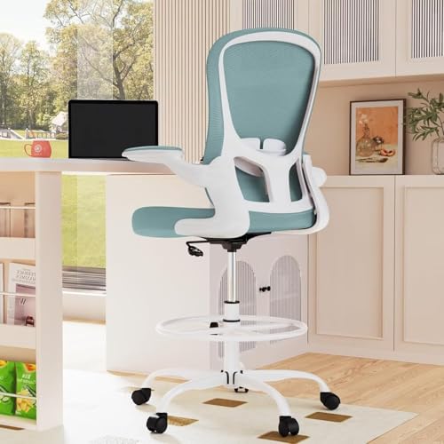 Light Blue Ergonomic Drafting  - Office Furniture Commercial 리뷰 및 가격
