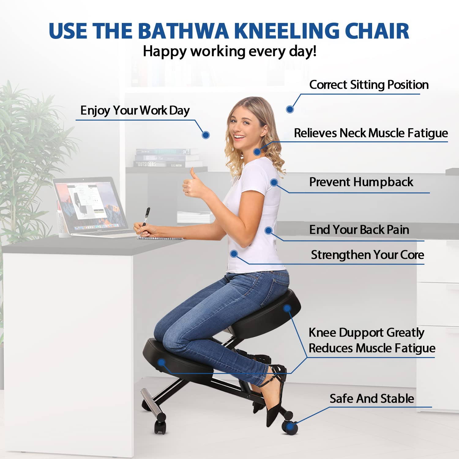 Kneeling Chair Ergonomic for O - Office Furniture Commercial 리뷰 및 가격