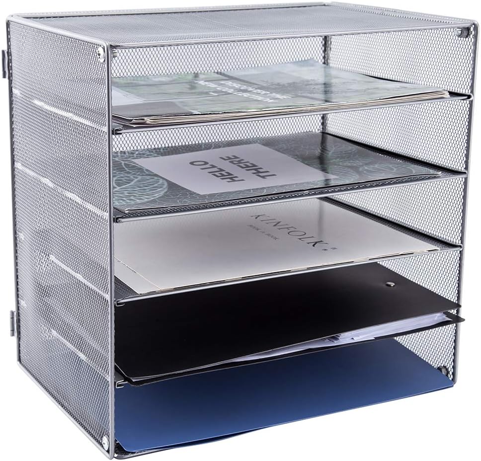 5 Slot Mesh Desk Organizer Tra - Desktop Filing Tray 리뷰 및 가격