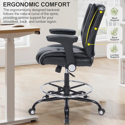 Ergonomic High Back Drafting C - Office Furniture Commercial 리뷰 및 가격