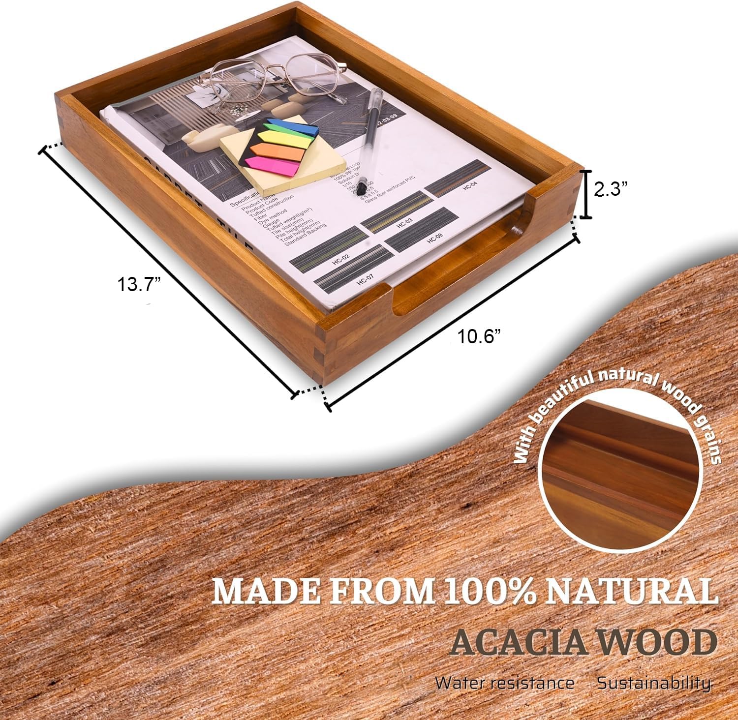 Wood Letter Tray - Desktop Doc - Desktop Filing Tray 리뷰 및 가격