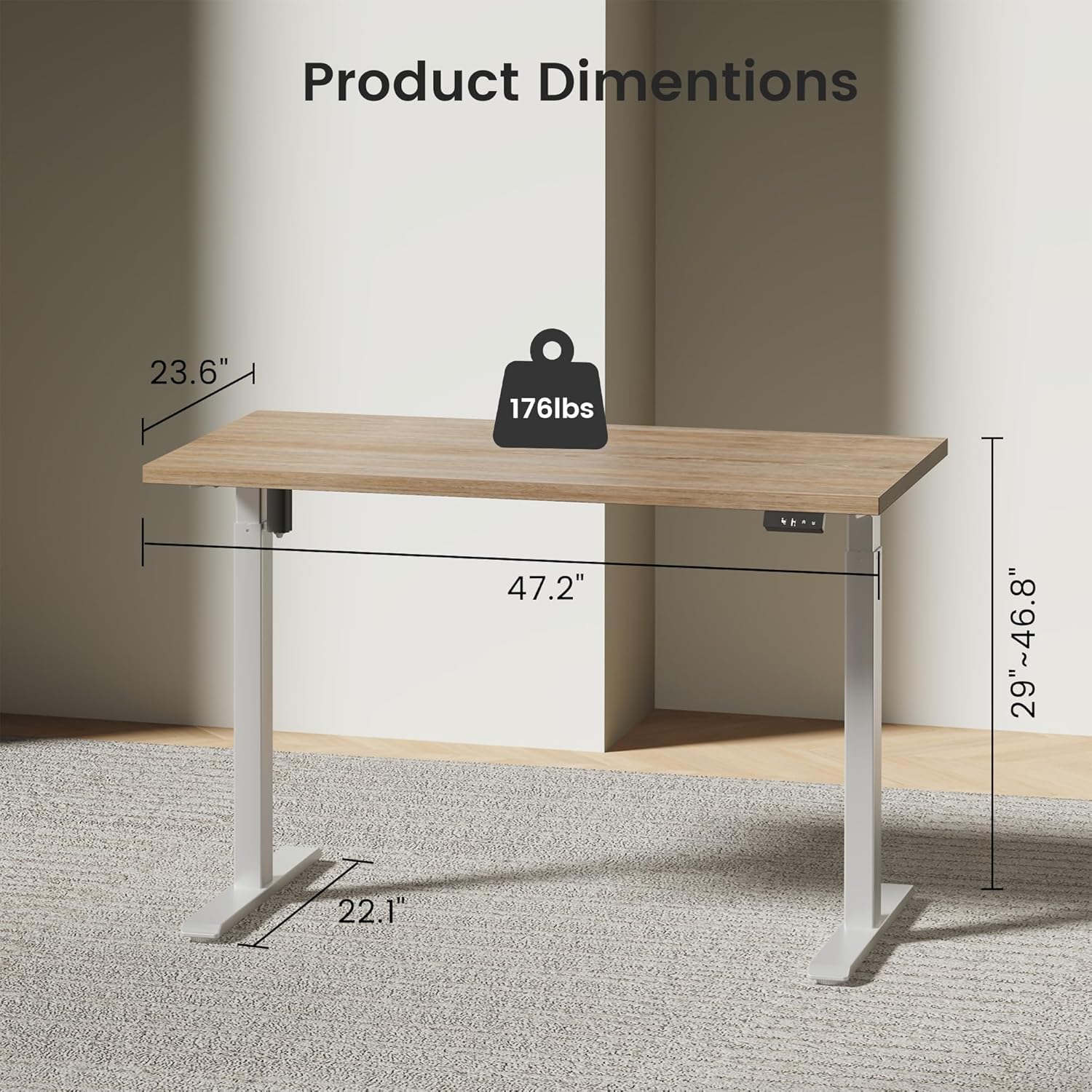 Electric Standing Desk with St - Credenza Office Storage 리뷰 및 가격