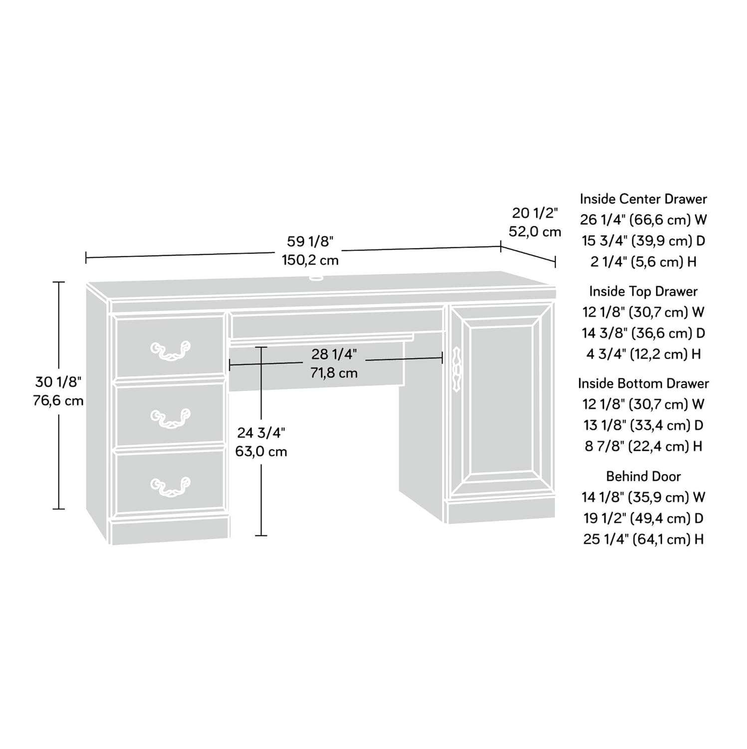 Classic Cherry Computer Creden - Credenza Office Storage 리뷰 및 가격