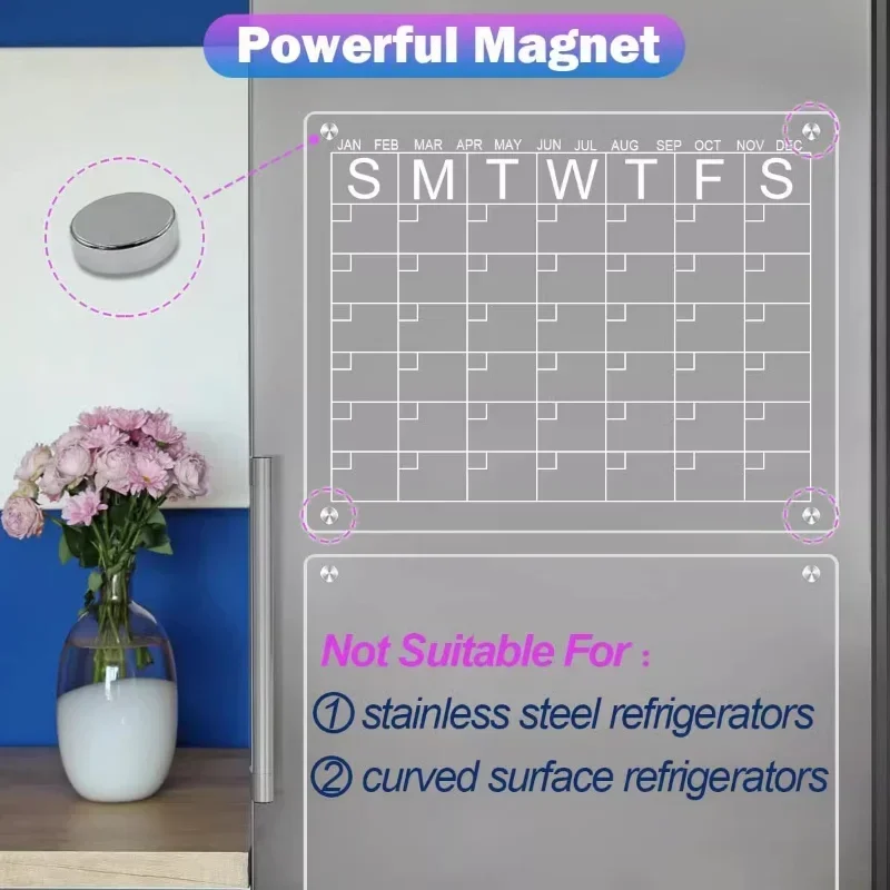 Fridge Magnet Sticker Clear Ac - Magnetic Whiteboard Calendar 리뷰 및 가격