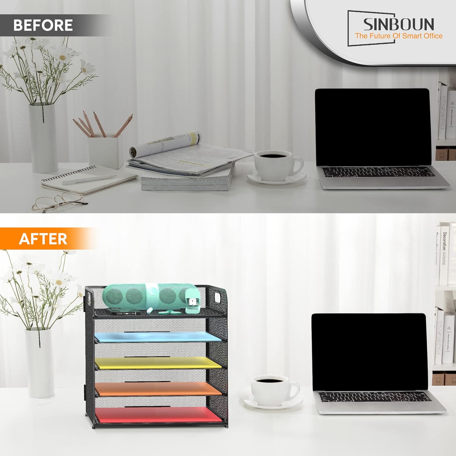5-Tier Mesh Letter Tray Organi - Desktop Filing Tray 리뷰 및 가격