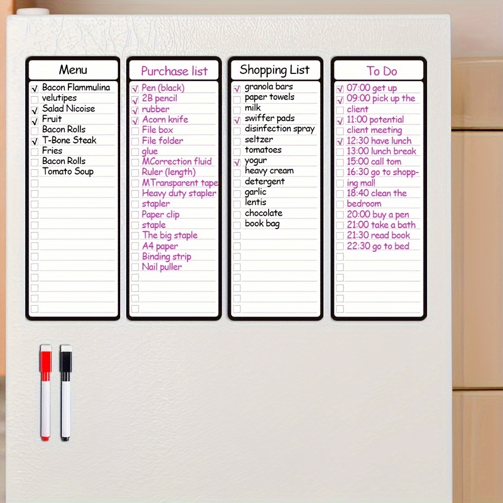 4pcs Magnetic Dry Erase List B - Magnetic Whiteboard Calendar 리뷰 및 가격
