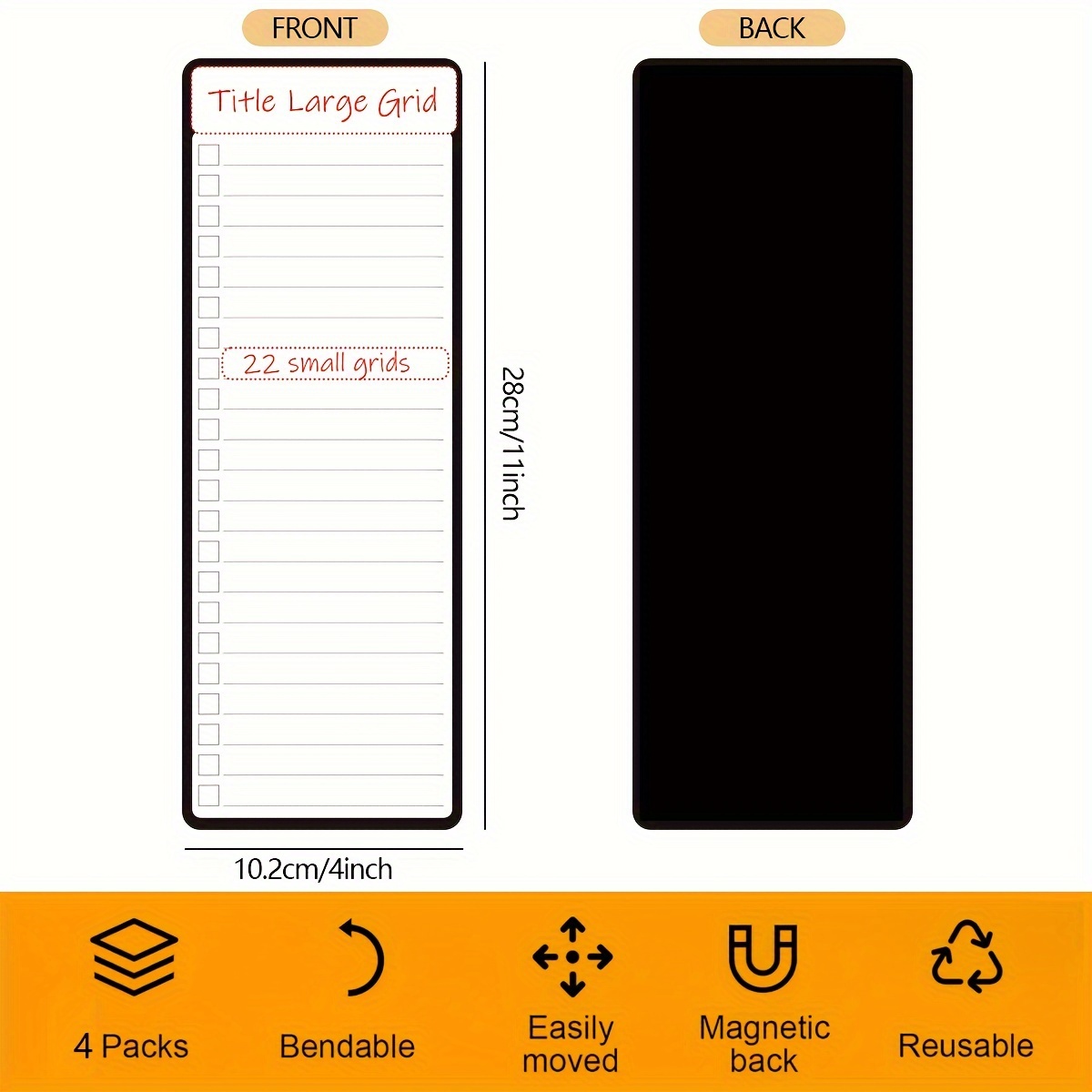 4pcs Magnetic Dry Erase List B - Magnetic Whiteboard Calendar 리뷰 및 가격