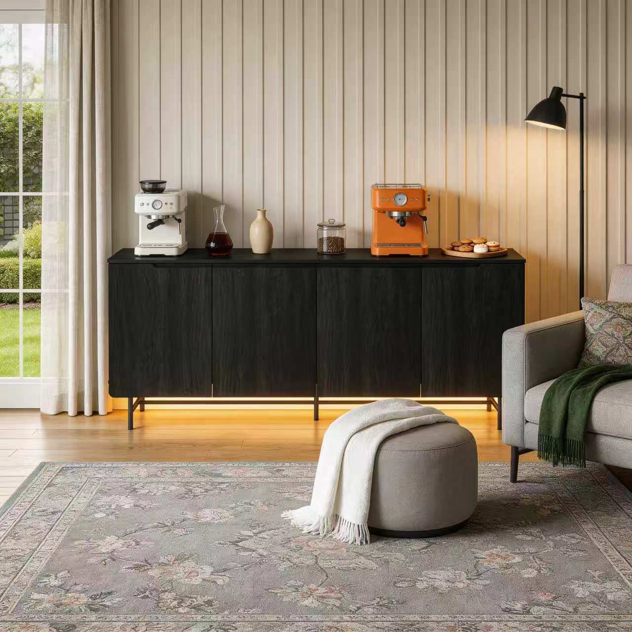 68in Large Fluted Sideboard Ca - Credenza Office Storage 리뷰 및 가격