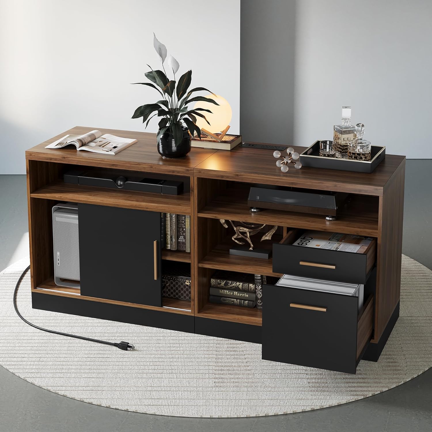 Lateral File Cabinet Lock 2 Dr - Credenza Office Storage 리뷰 및 가격