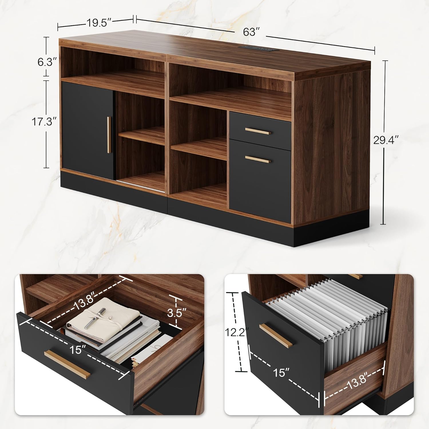 Lateral File Cabinet Lock 2 Dr - Credenza Office Storage 리뷰 및 가격