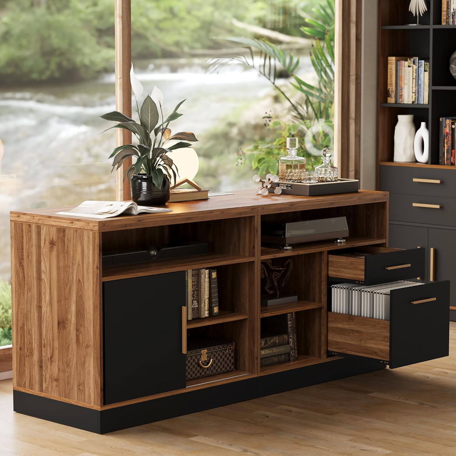Lateral File Cabinet Lock 2 Dr - Credenza Office Storage 리뷰 및 가격