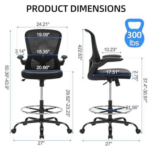 Tall Mesh Back Drafting Chair  - Office Furniture Commercial 리뷰 및 가격