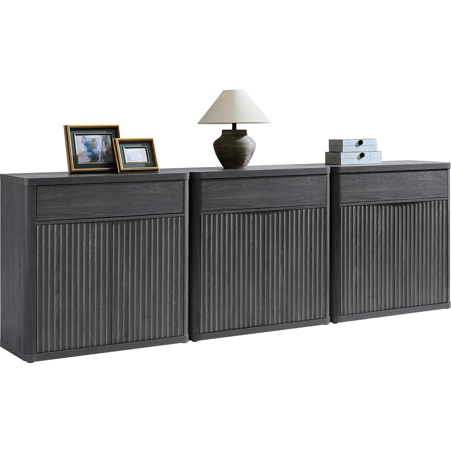 Fluted Buffet Cabinet Storage  - Credenza Office Storage 리뷰 및 가격