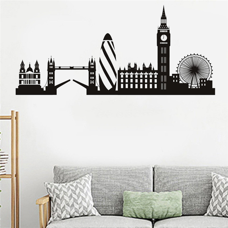 London Skyline Wall Sticker Ci - Office Furniture London 리뷰 및 가격