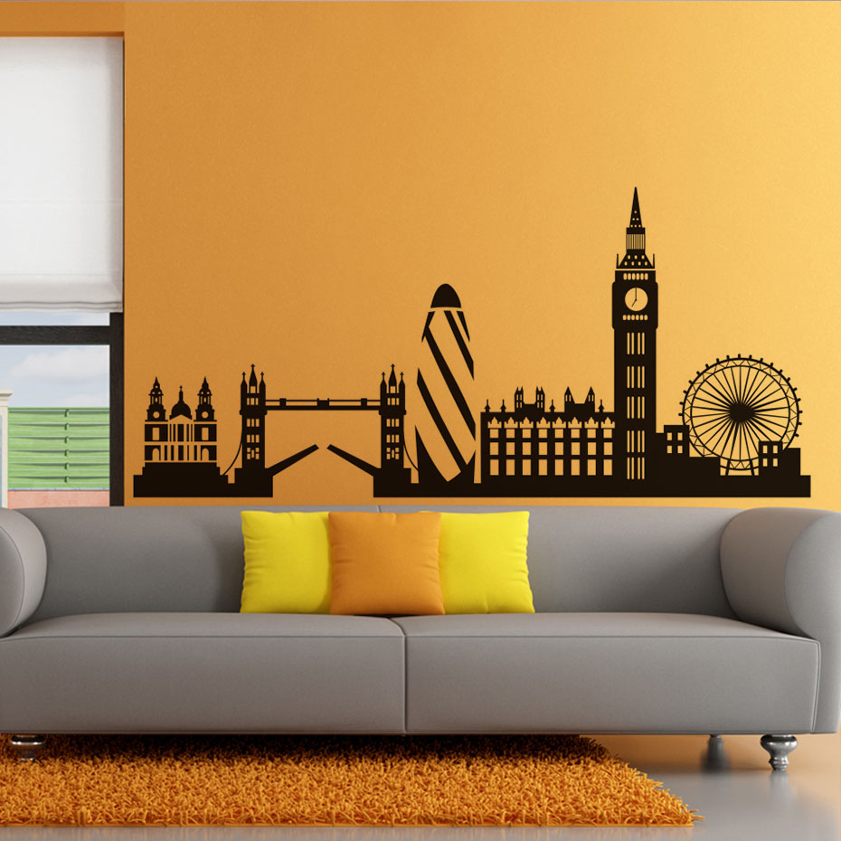 London Skyline Wall Sticker Ci - Office Furniture London 리뷰 및 가격