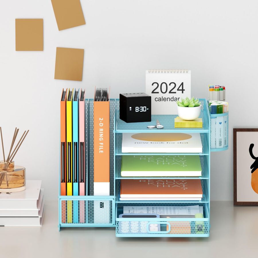 Desk Organizer with File Holde - Desktop Filing Tray 리뷰 및 가격