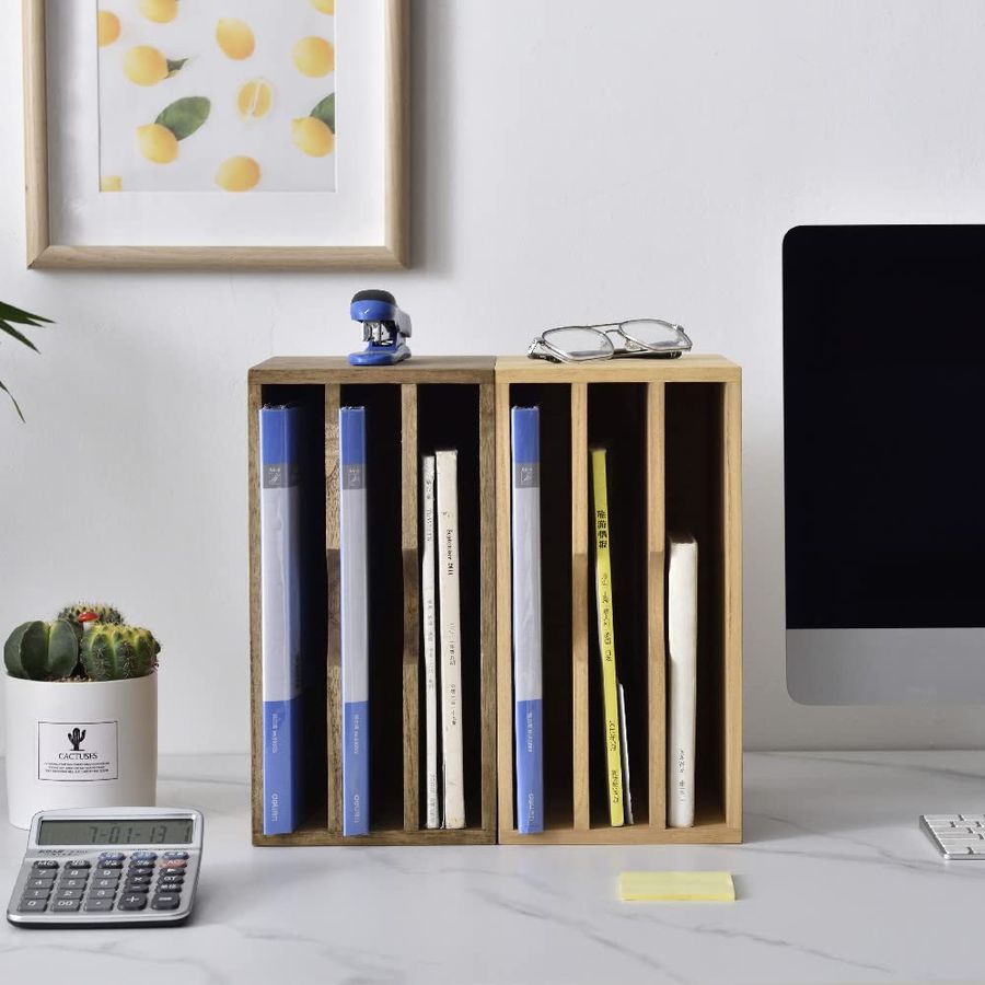 Wooden Desktop Organizer Paper - Desktop Filing Tray 리뷰 및 가격